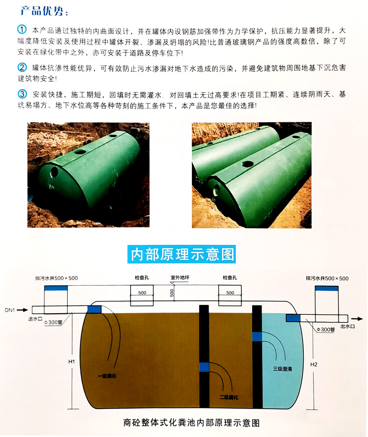 志丹玻璃钢化粪池